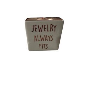 JEWELRY ALWAYS FITS White & Rose Gold Plaque Decor